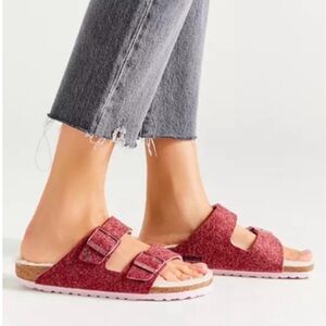 Birkenstock Arizona Double Felt Shearling sz 41N